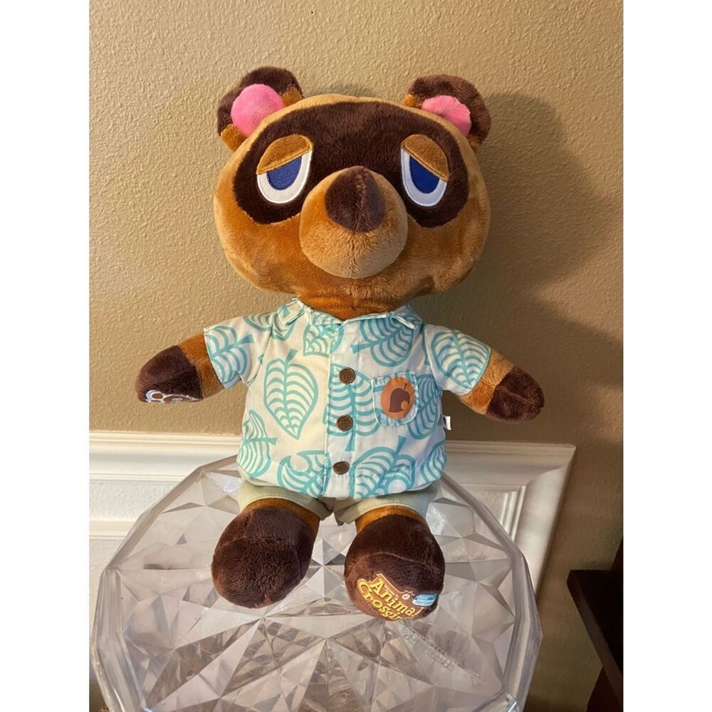 Tom Nook Animal Crossing Build a Bear Plush in Mint Leaf Shirt